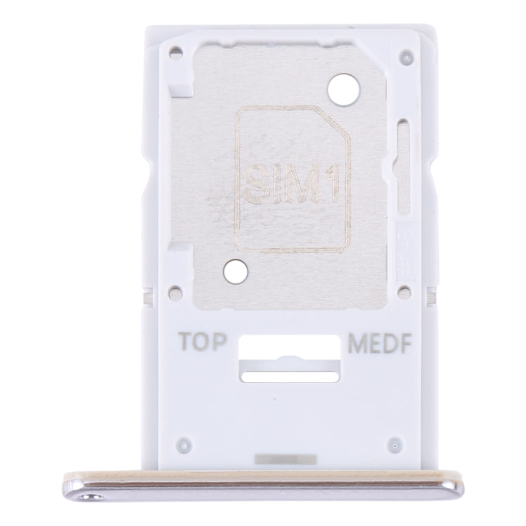 For Samsung Galaxy A54 SM-A546 Original SIM Card Tray + Micro SD Card Tray (Gold) - Card Tray by buy2fix | Online Shopping UK | buy2fix