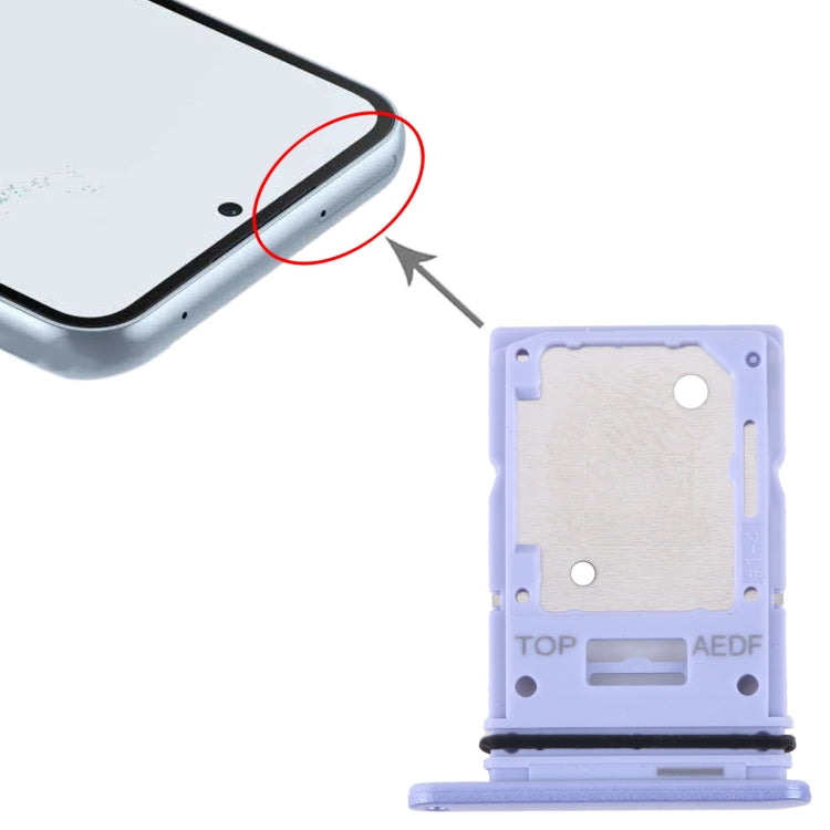 For Samsung Galaxy A54 SM-A546 Original SIM Card Tray + Micro SD Card Tray (Purple) - Card Tray by buy2fix | Online Shopping UK | buy2fix