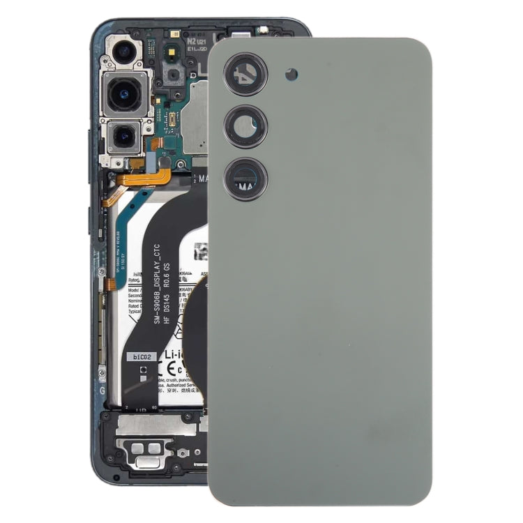 For Samsung Galaxy S23 SM-S911B OEM Glass Battery Back Cover with Camera Lens Cover(Green) -  by buy2fix | Online Shopping UK | buy2fix