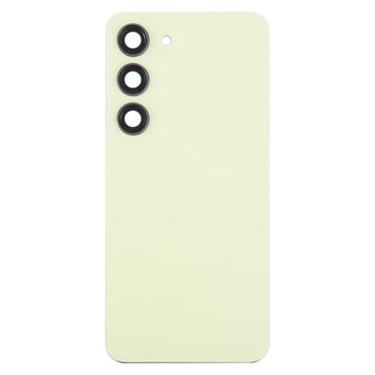 For Samsung Galaxy S23 SM-S911B OEM Glass Battery Back Cover with Camera Lens Cover(Yellow) -  by buy2fix | Online Shopping UK | buy2fix