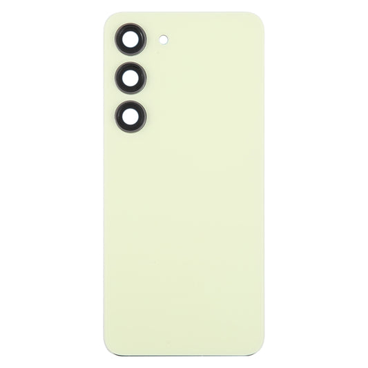 For Samsung Galaxy S23 SM-S911B OEM Glass Battery Back Cover with Camera Lens Cover(Yellow) -  by buy2fix | Online Shopping UK | buy2fix