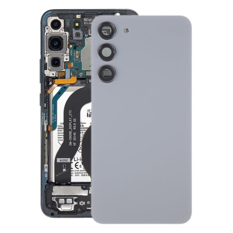 For Samsung Galaxy S23+ SM-S916B OEM Glass Battery Back Cover with Camera Lens Cover(Grey) -  by buy2fix | Online Shopping UK | buy2fix