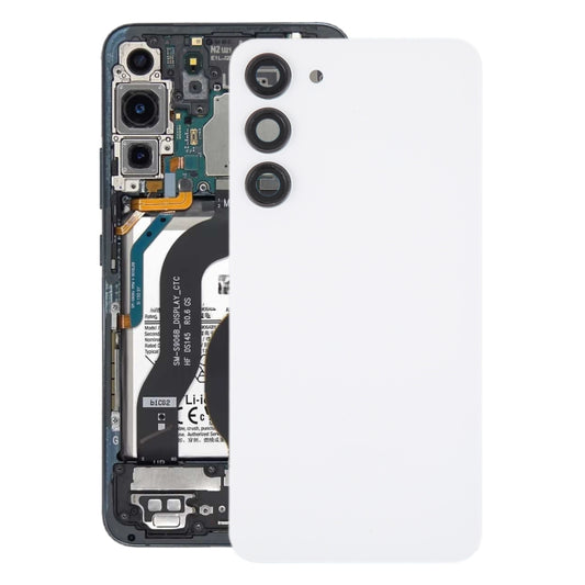 For Samsung Galaxy S23+ SM-S916B OEM Glass Battery Back Cover with Camera Lens Cover(White) -  by buy2fix | Online Shopping UK | buy2fix
