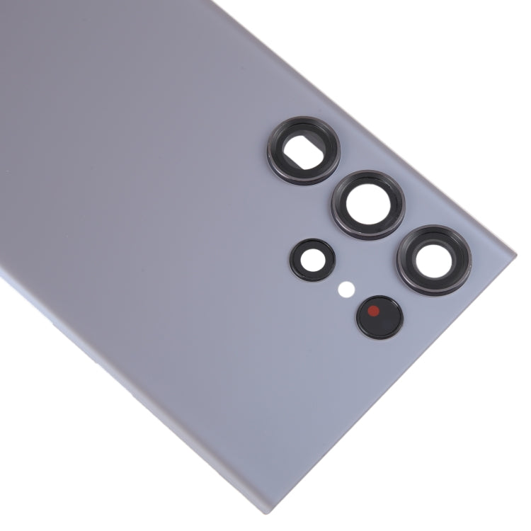 For Samsung Galaxy S23 Ultra SM-S918 Glass Battery Back Cover with Camera Lens Cover(Grey) -  by buy2fix | Online Shopping UK | buy2fix