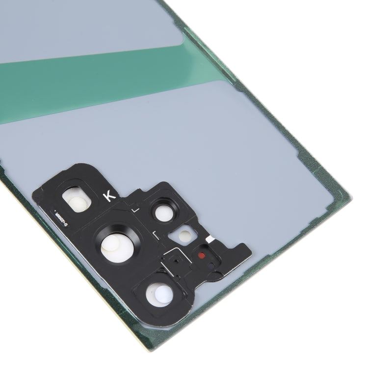 For Samsung Galaxy S23 Ultra SM-S918 Glass Battery Back Cover with Camera Lens Cover(Yellow) -  by buy2fix | Online Shopping UK | buy2fix