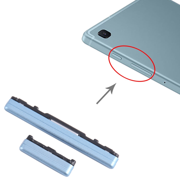 For Samsung Galaxy Tab S6 Lite SM-P610/P615 1set Original Power Button + Volume Control Button (Blue) - Home key & Side Key by buy2fix | Online Shopping UK | buy2fix