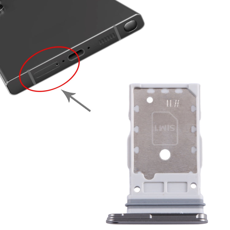 For Samsung Galaxy S24 Ultra 5G SM-S928B Original SIM + SIM Card Tray (Black) - Card Tray by buy2fix | Online Shopping UK | buy2fix