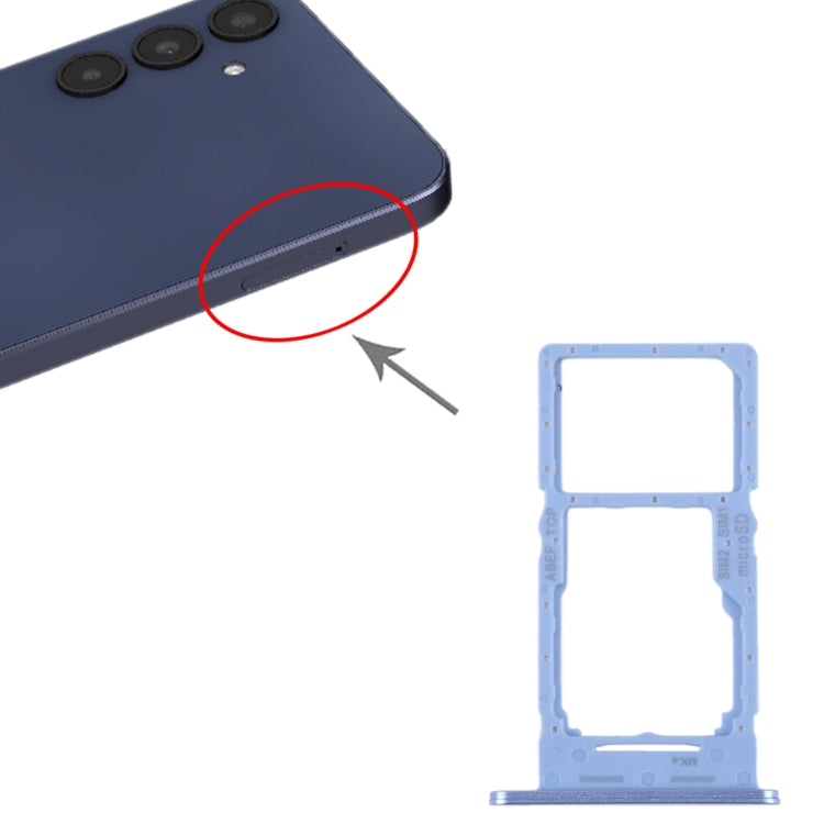 For Samsung Galaxy A25 5G SM-A256B Original SIM Card Tray + SIM Card Tray / Micro SD Card Tray (Blue) - Card Tray by buy2fix | Online Shopping UK | buy2fix