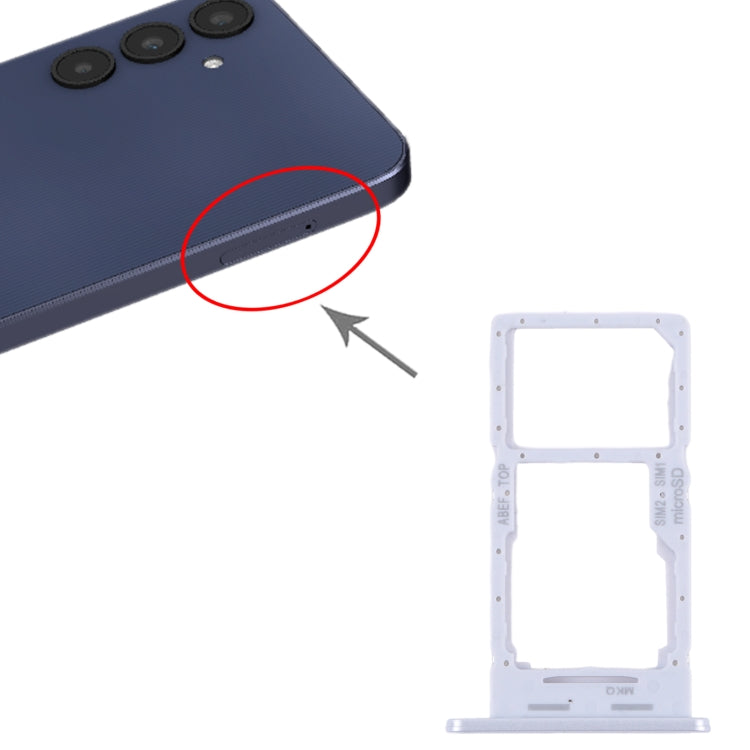 For Samsung Galaxy A25 5G SM-A256B Original SIM Card Tray + SIM Card Tray / Micro SD Card Tray (Silver) - Card Tray by buy2fix | Online Shopping UK | buy2fix