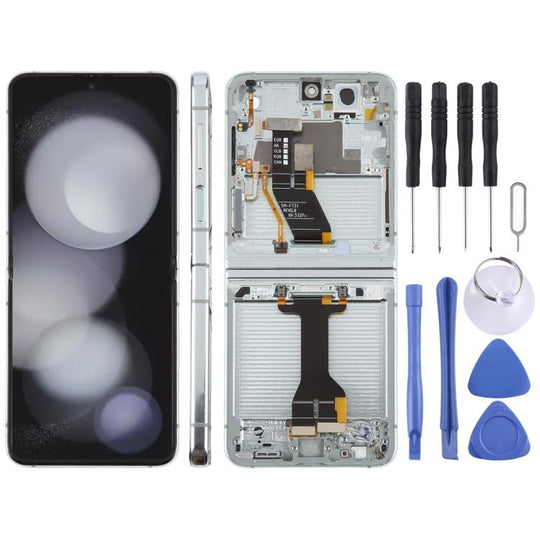 For Samsung Galaxy Z Flip5 SM-F731 Original LCD Screen Digitizer Full Assembly with Frame (Green)