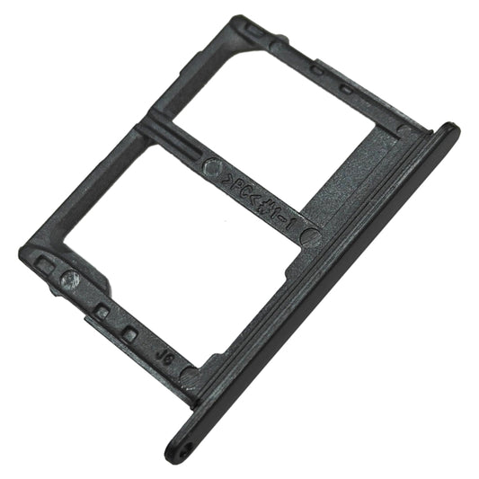 For Samsung Galaxy J4 2018 SM-J400 SIM Card Tray + SIM + Micro SD Card Tray (Black) - Card Tray by buy2fix | Online Shopping UK | buy2fix