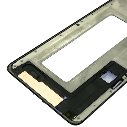 For Galaxy A8 Star / A9 Star / G8850 Front Housing LCD Frame Bezel Plate (Black) - Frame Bezel Plate by buy2fix | Online Shopping UK | buy2fix