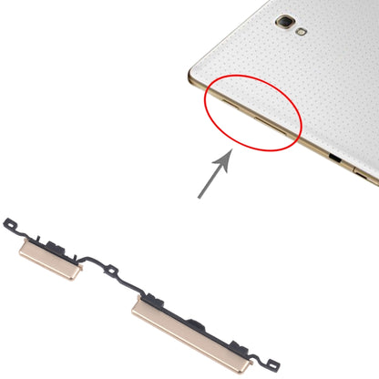 For Samsung Galaxy Tab S 8.4 SM-T705 Original Power Button and Volume Control Button (Gold) - Home key & Side Key by buy2fix | Online Shopping UK | buy2fix