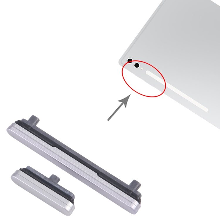For Samsung Galaxy Tab S10 Ultra SM-X920/X926 Original Power Button and Volume Control Button (Silver) - Home key & Side Key by buy2fix | Online Shopping UK | buy2fix