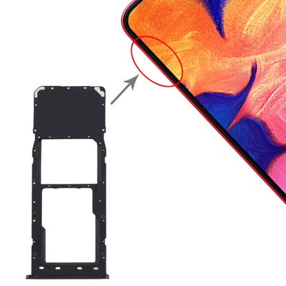 For Galaxy A10 SIM Card Tray + Micro SD Card Tray (Black) - Card Tray by buy2fix | Online Shopping UK | buy2fix