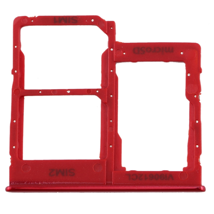 For Galaxy A40 SIM Card Tray + SIM Card Tray + Micro SD Card Tray (Red) - Card Tray by buy2fix | Online Shopping UK | buy2fix