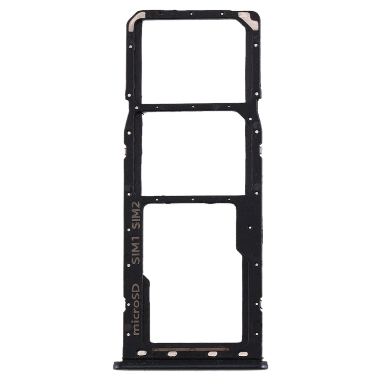 For Galaxy A20 A30 A50 SIM Card Tray + SIM Card Tray + Micro SD Card Tray (Black) - Card Tray by buy2fix | Online Shopping UK | buy2fix