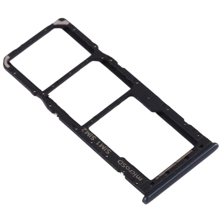 For Galaxy A20 A30 A50 SIM Card Tray + SIM Card Tray + Micro SD Card Tray (Black) - Card Tray by buy2fix | Online Shopping UK | buy2fix