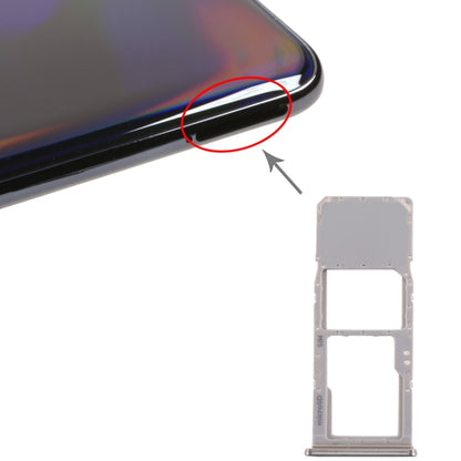 For Galaxy A70 SIM Card Tray + Micro SD Card Tray (Silver) - Card Tray by buy2fix | Online Shopping UK | buy2fix