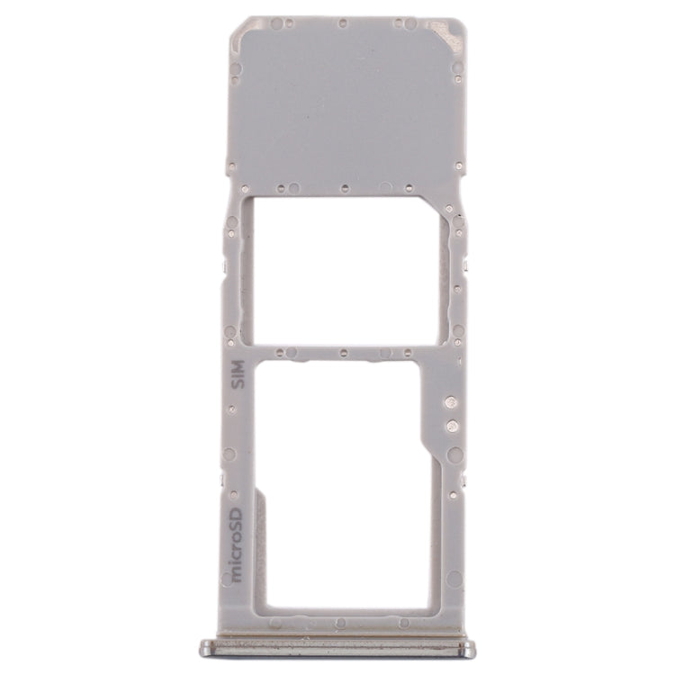 For Galaxy A70 SIM Card Tray + Micro SD Card Tray (Silver) - Card Tray by buy2fix | Online Shopping UK | buy2fix