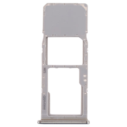 For Galaxy A70 SIM Card Tray + Micro SD Card Tray (Silver) - Card Tray by buy2fix | Online Shopping UK | buy2fix