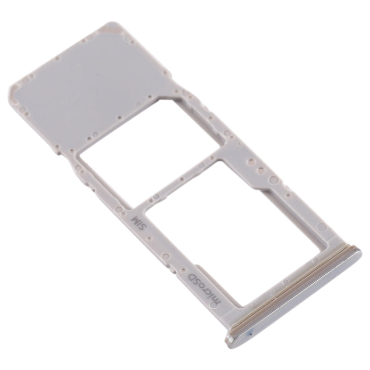 For Galaxy A70 SIM Card Tray + Micro SD Card Tray (Silver) - Card Tray by buy2fix | Online Shopping UK | buy2fix