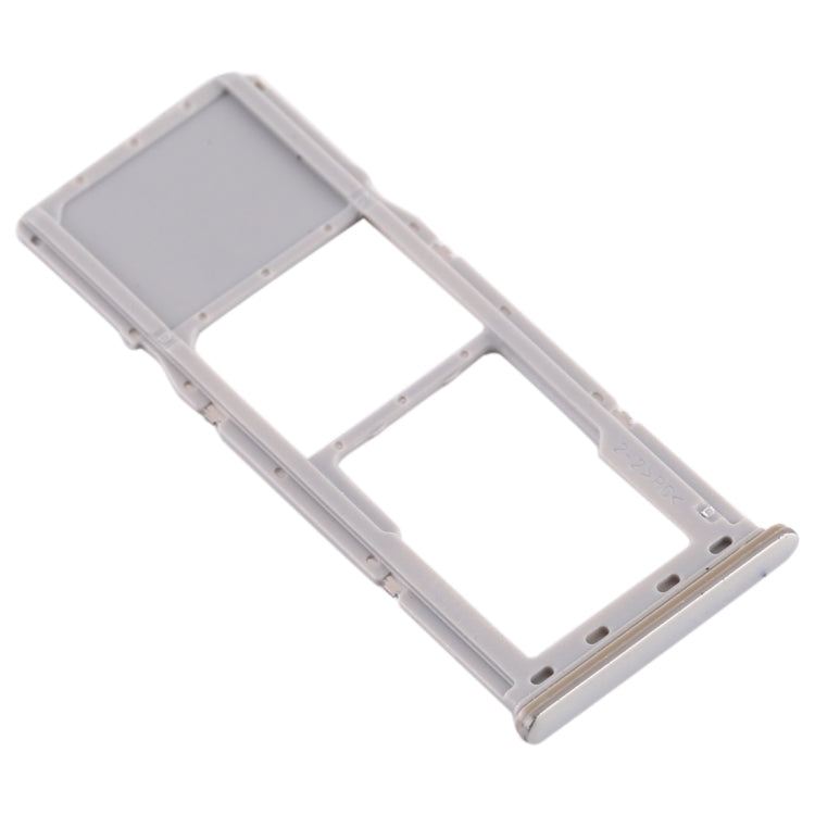 For Galaxy A70 SIM Card Tray + Micro SD Card Tray (Silver) - Card Tray by buy2fix | Online Shopping UK | buy2fix