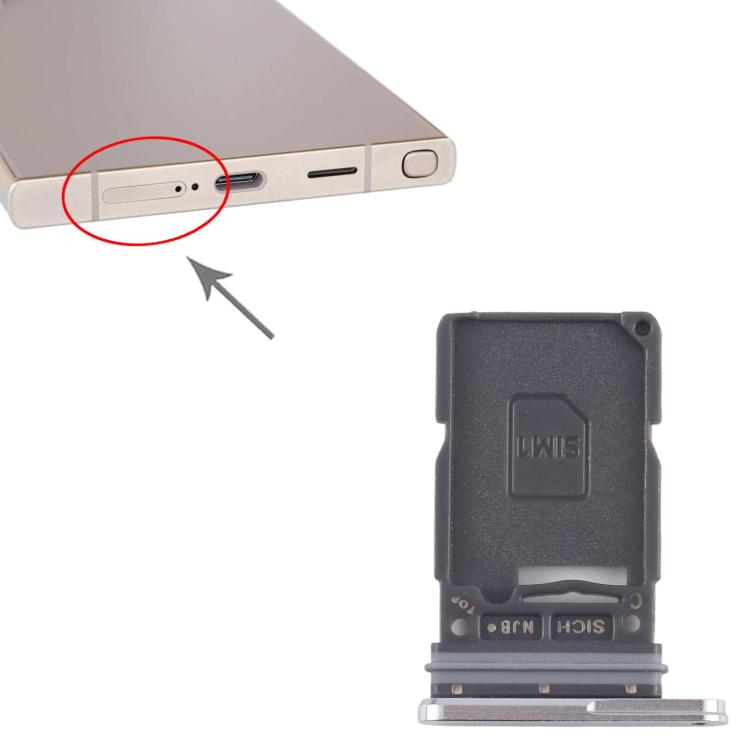 For Samsung Galaxy S25 Ultra SM-S938U US Version Original SIM Card Tray (Silver) -  by buy2fix | Online Shopping UK | buy2fix