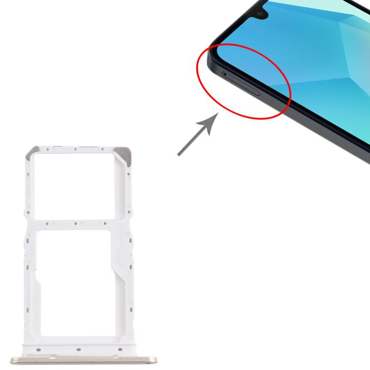 For Samsung Galaxy A16 5G SM-A166P Original SIM + SIM / Micro SD Card Tray (Gold) - Card Tray by buy2fix | Online Shopping UK | buy2fix