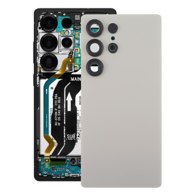 For Samsung Galaxy S25 Ultra SM-S938 OEM Battery Back Cover with Camera Lens Cover(Silver) -  by buy2fix | Online Shopping UK | buy2fix