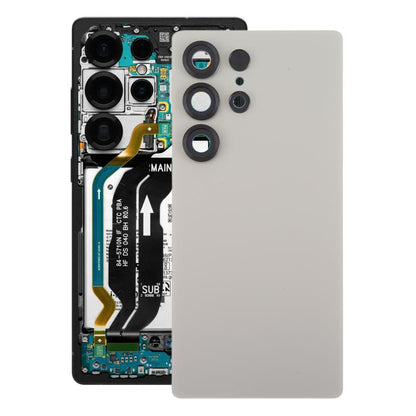 For Samsung Galaxy S25 Ultra SM-S938 OEM Battery Back Cover with Camera Lens Cover(Silver) -  by buy2fix | Online Shopping UK | buy2fix