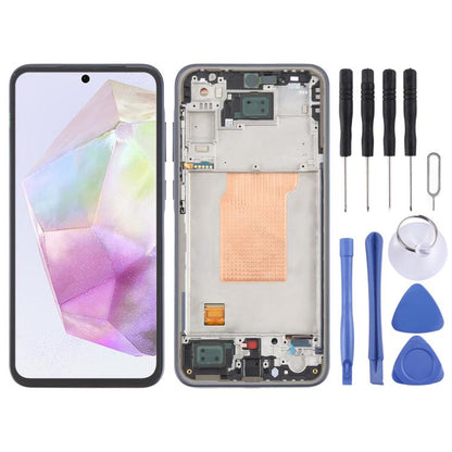 For Samsung Galaxy A35 SM-A356B Original LCD Screen Digitizer Full Assembly with Frame (Blue) - LCD Screen by buy2fix | Online Shopping UK | buy2fix