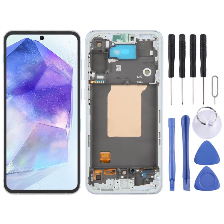 For Samsung Galaxy A55 SM-A556B Original LCD Screen Digitizer Full Assembly with Frame (Baby Blue) - LCD Screen by buy2fix | Online Shopping UK | buy2fix