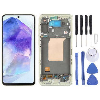 For Samsung Galaxy A55 SM-A556B OLED LCD Screen Digitizer Full Assembly with Frame (Light Green) - LCD Screen by buy2fix | Online Shopping UK | buy2fix