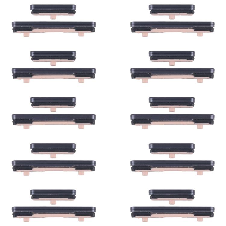 For Samsung Galaxy S25+ SM-S936B 10pcs Power Button and Volume Control Button (Black) -  by buy2fix | Online Shopping UK | buy2fix