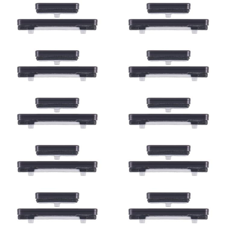For Samsung Galaxy S23+ SM-S916B 10pcs Power Button and Volume Control Button (Black) -  by buy2fix | Online Shopping UK | buy2fix
