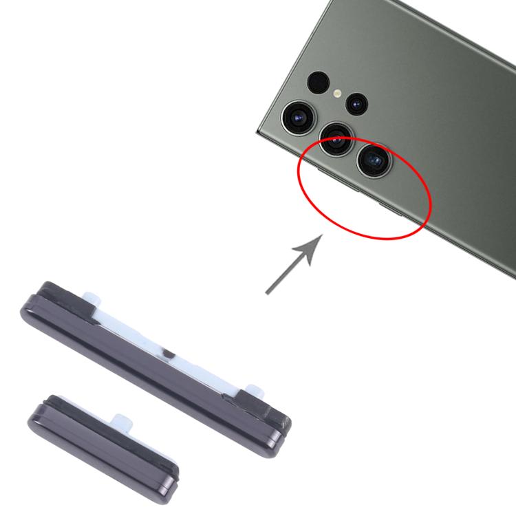 For Samsung Galaxy S23 Ultra SM-S918B 10pcs Power Button and Volume Control Button (Black) -  by buy2fix | Online Shopping UK | buy2fix