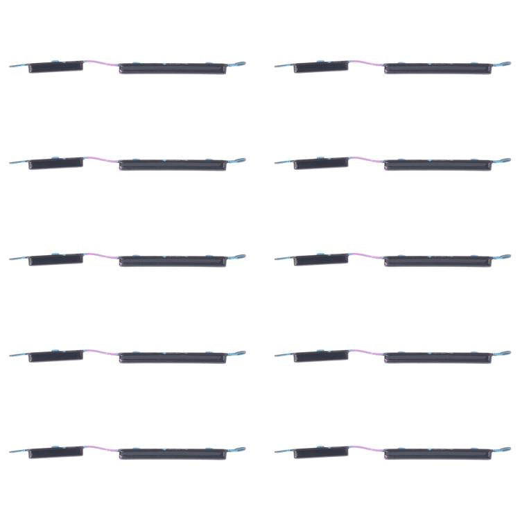 For Samsung Galaxy A04e SM-A042F 10pcs Power Button and Volume Control Button (Black) - Home key & Side Key by buy2fix | Online Shopping UK | buy2fix