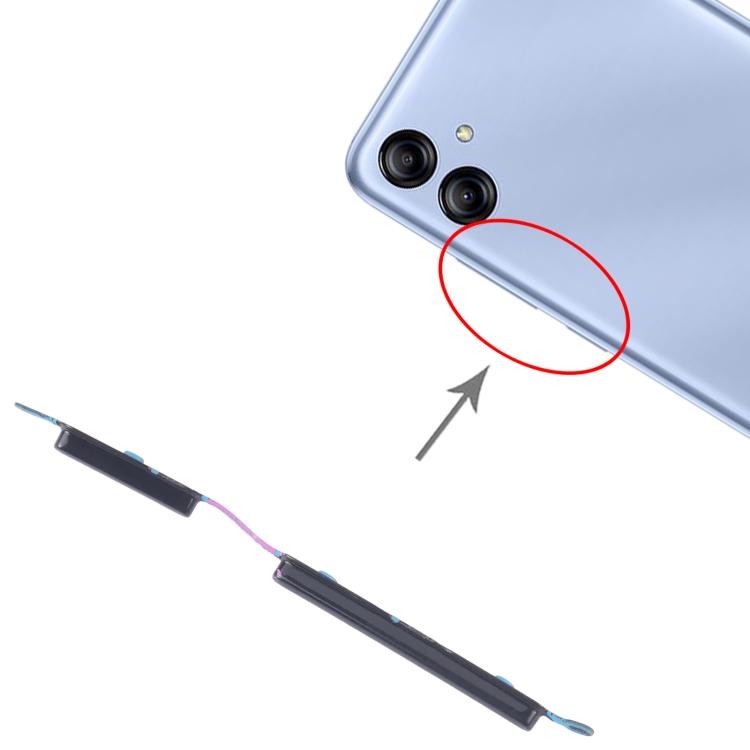 For Samsung Galaxy A04e SM-A042F 10pcs Power Button and Volume Control Button (Black) - Home key & Side Key by buy2fix | Online Shopping UK | buy2fix