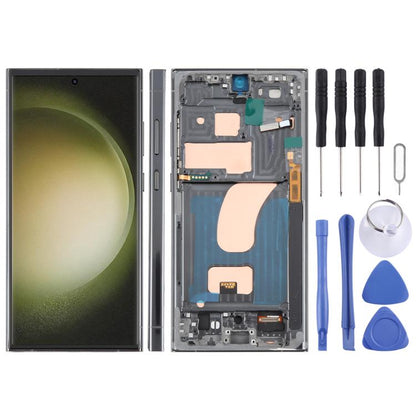 For Samsung Galaxy S23 Ultra SM-S918B 6.72 inch TFT LCD Screen Digitizer Full Assembly with Frame, Not Supporting Fingerprint Identification (Green) -  by buy2fix | Online Shopping UK | buy2fix