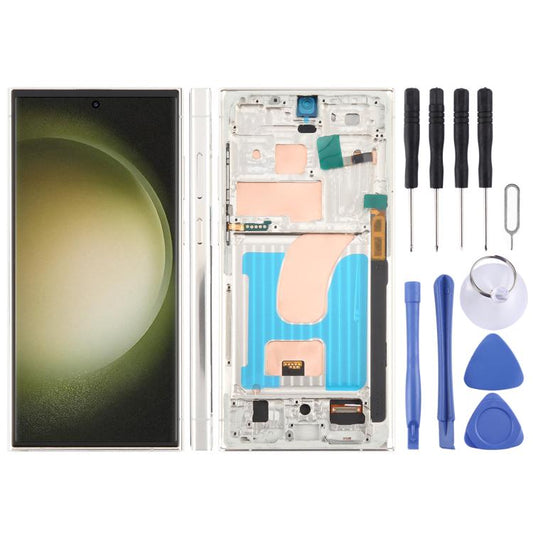 For Samsung Galaxy S23 Ultra SM-S918B 6.72 inch TFT LCD Screen Digitizer Full Assembly with Frame, Not Supporting Fingerprint Identification (Gold) -  by buy2fix | Online Shopping UK | buy2fix