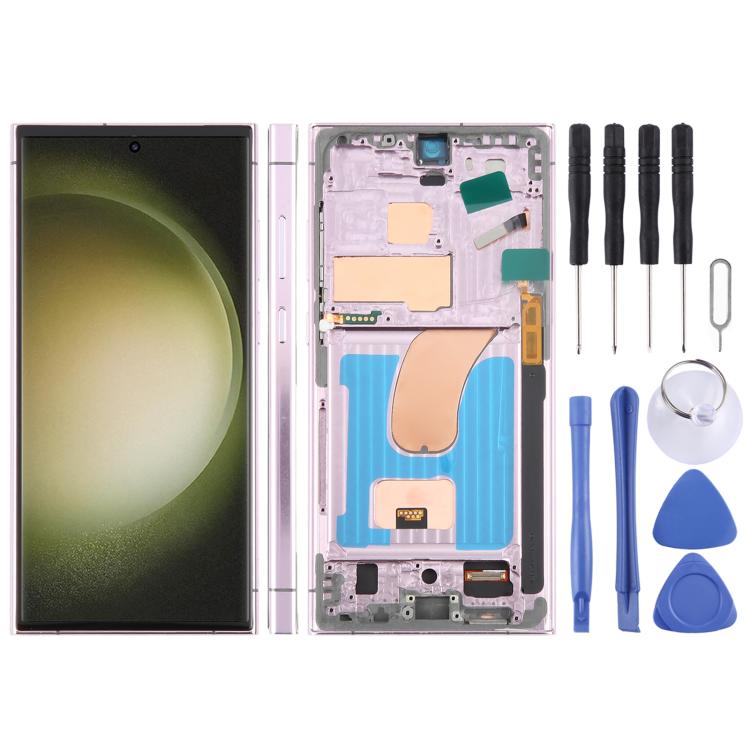 For Samsung Galaxy S23 Ultra SM-S918B 6.72 inch TFT LCD Screen Digitizer Full Assembly with Frame, Not Supporting Fingerprint Identification (Purple) -  by buy2fix | Online Shopping UK | buy2fix