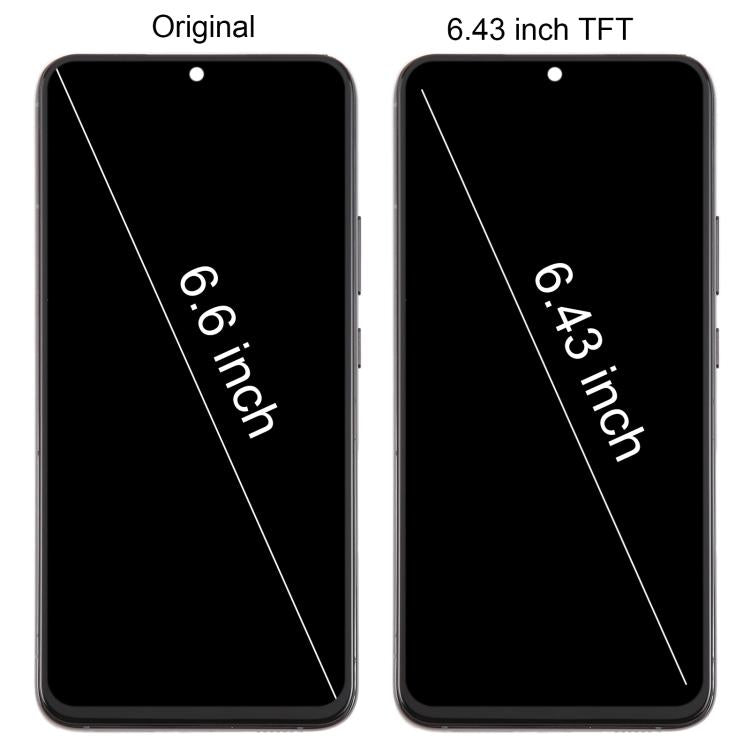 For Samsung Galaxy S22+ SM-S906B 6.43 inch TFT LCD Screen Digitizer Full Assembly with Frame, Not Supporting Fingerprint Identification (Silver) -  by buy2fix | Online Shopping UK | buy2fix
