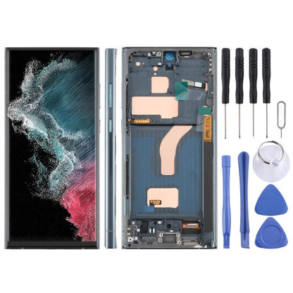 For Samsung Galaxy S22 Ultra SM-S908B 6.72 inch TFT LCD Screen Digitizer Full Assembly with Frame, Not Supporting Fingerprint Identification (Green) -  by buy2fix | Online Shopping UK | buy2fix