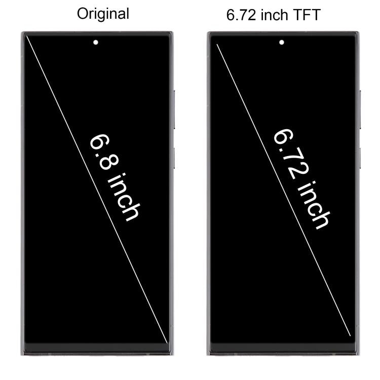 For Samsung Galaxy S22 Ultra SM-S908B 6.72 inch TFT LCD Screen Digitizer Full Assembly with Frame, Not Supporting Fingerprint Identification (Grey) -  by buy2fix | Online Shopping UK | buy2fix