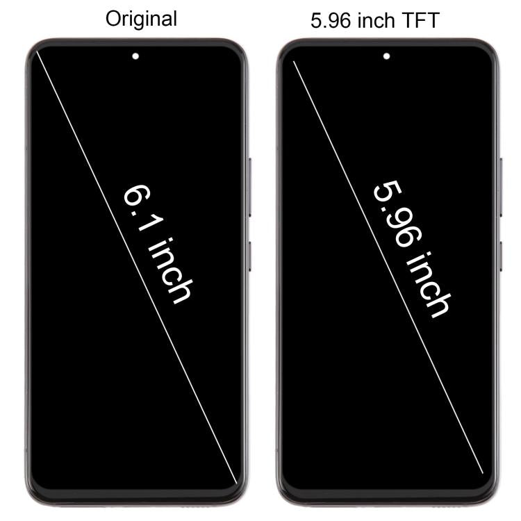 For Samsung Galaxy S22 SM-S901B 5.96 inch TFT LCD Screen Digitizer Full Assembly with Frame, Not Supporting Fingerprint Identification (Silver) -  by buy2fix | Online Shopping UK | buy2fix