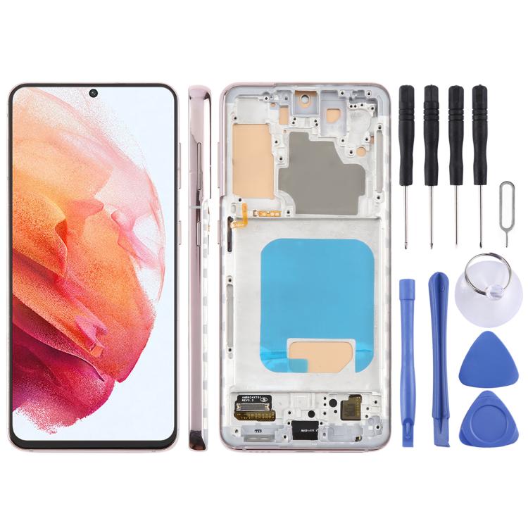 For Samsung Galaxy S21 5G SM-G991B 6.12 inch TFT LCD Screen Digitizer Full Assembly with Frame, Not Supporting Fingerprint Identification (Gold) - LCD Screen by buy2fix | Online Shopping UK | buy2fix