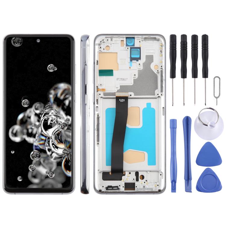 For Samsung Galaxy S20 Ultra SM-G988B 6.78 inch TFT LCD Screen Digitizer Full Assembly with Frame, Not Supporting Fingerprint Identification (Grey) - LCD Screen by buy2fix | Online Shopping UK | buy2fix