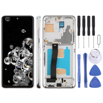 For Samsung Galaxy S20 Ultra SM-G988B 6.78 inch TFT LCD Screen Digitizer Full Assembly with Frame, Not Supporting Fingerprint Identification (Silver) - LCD Screen by buy2fix | Online Shopping UK | buy2fix