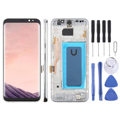 For Samsung Galaxy S8+ SM-G955F 6.18 inch TFT LCD Screen Digitizer Full Assembly with Frame (Silver) - LCD Screen by buy2fix | Online Shopping UK | buy2fix